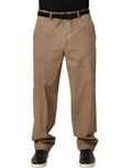 Domenico Tagliente Beige Baumwollhose mit geradem Bein für Herren