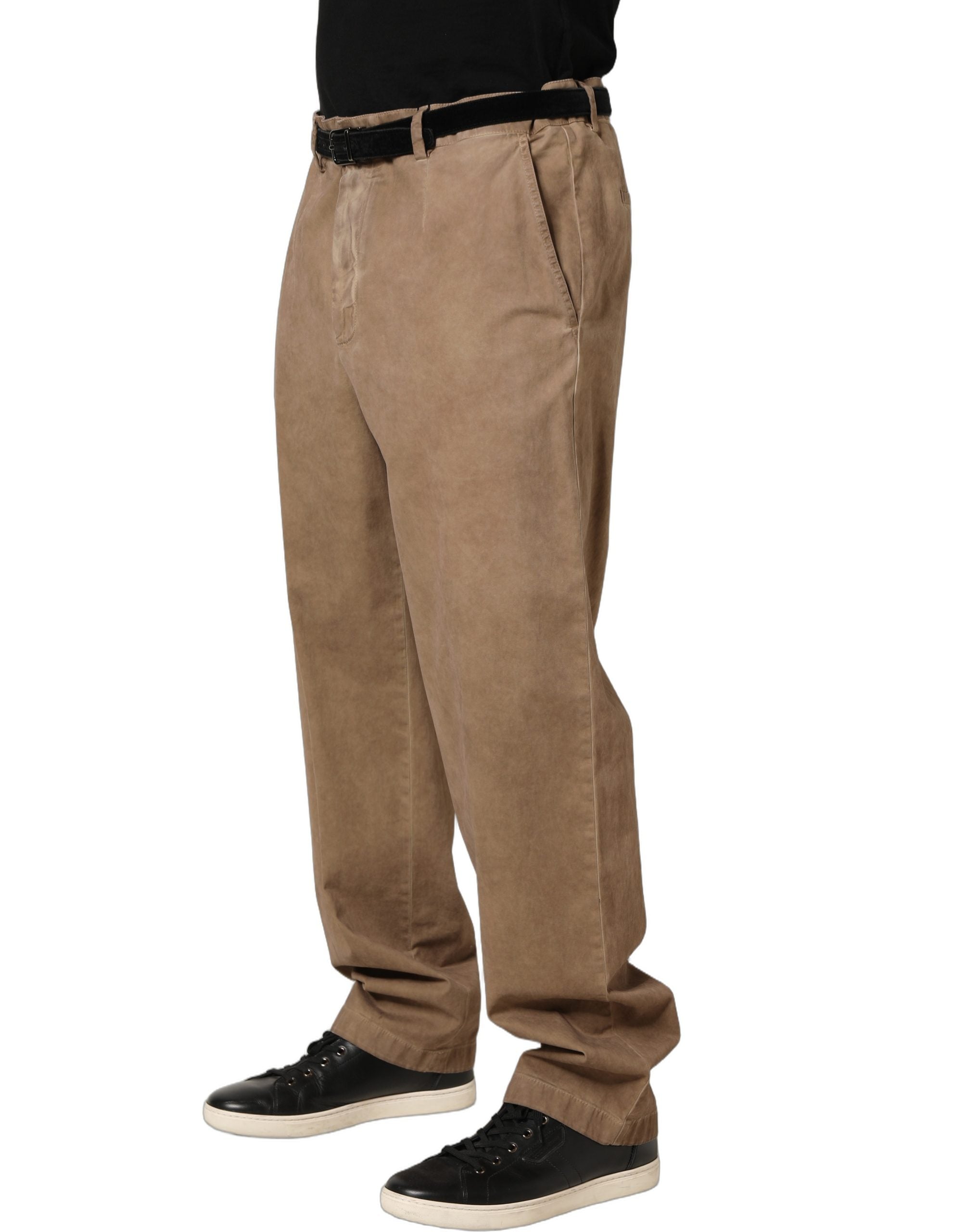 Domenico Tagliente Beige Baumwollhose mit geradem Bein für Herren