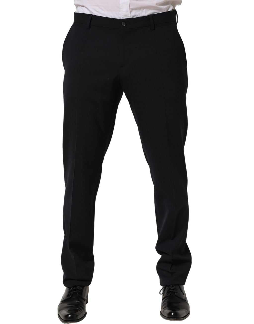 Dolce & Gabbana Schwarze Wollhose mit schmal zulaufendem Bein