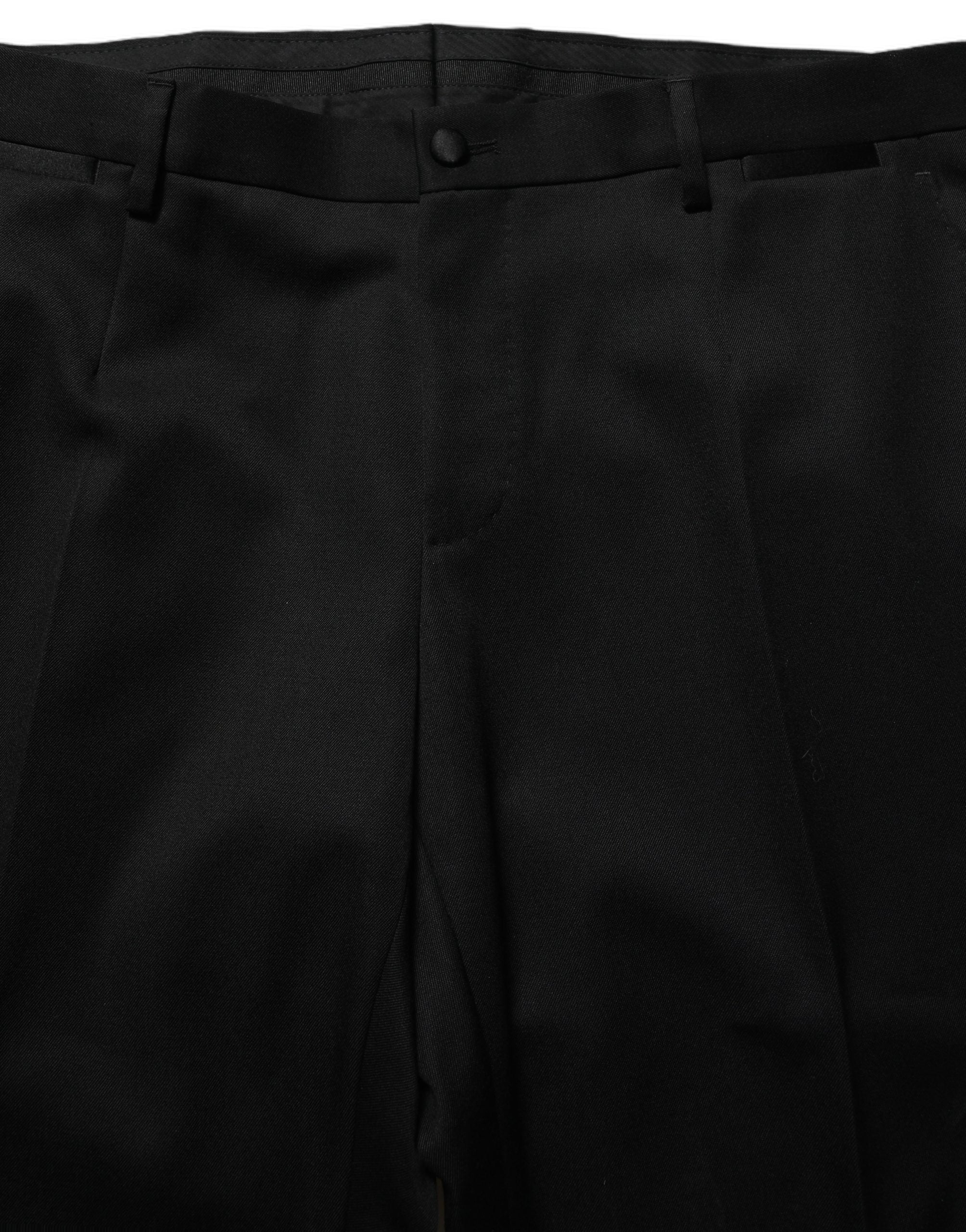 Dolce & Gabbana Schwarzer 2-teiliger Anzug mit Kristallverzierungen