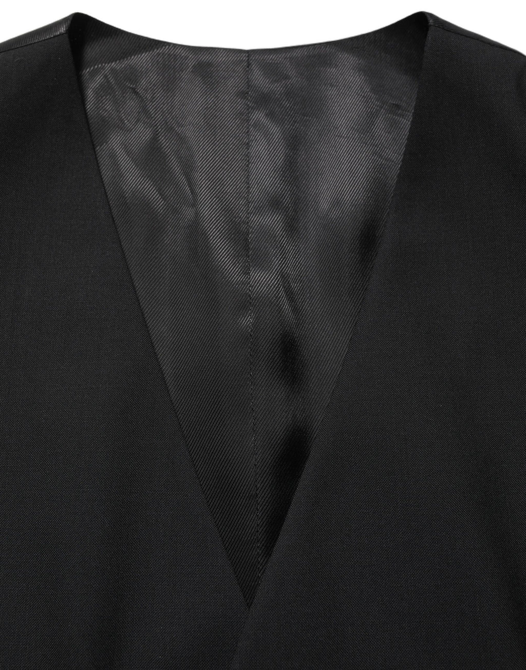 Dolce & Gabbana Schwarze Wollweste mit schmaler Passform