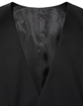 Dolce & Gabbana Schwarze Wollweste mit schmaler Passform