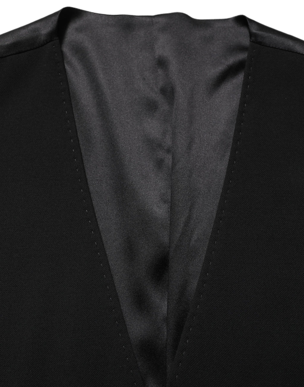 Dolce & Gabbana Schwarze Wollweste mit schmaler Passform