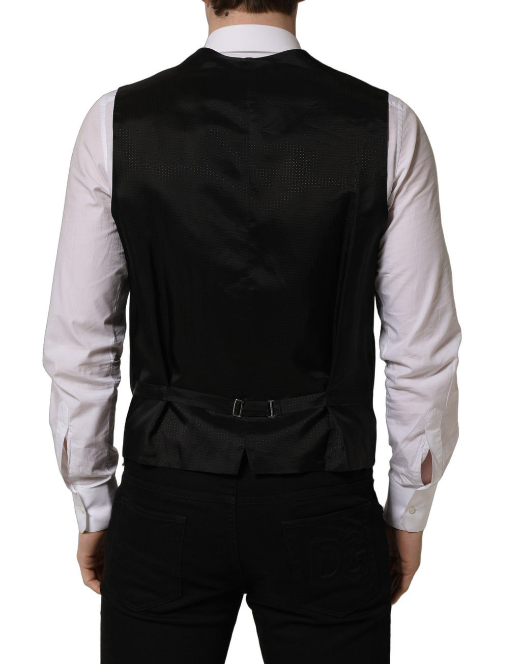 Dolce & Gabbana Schwarze einreihige Herrenweste