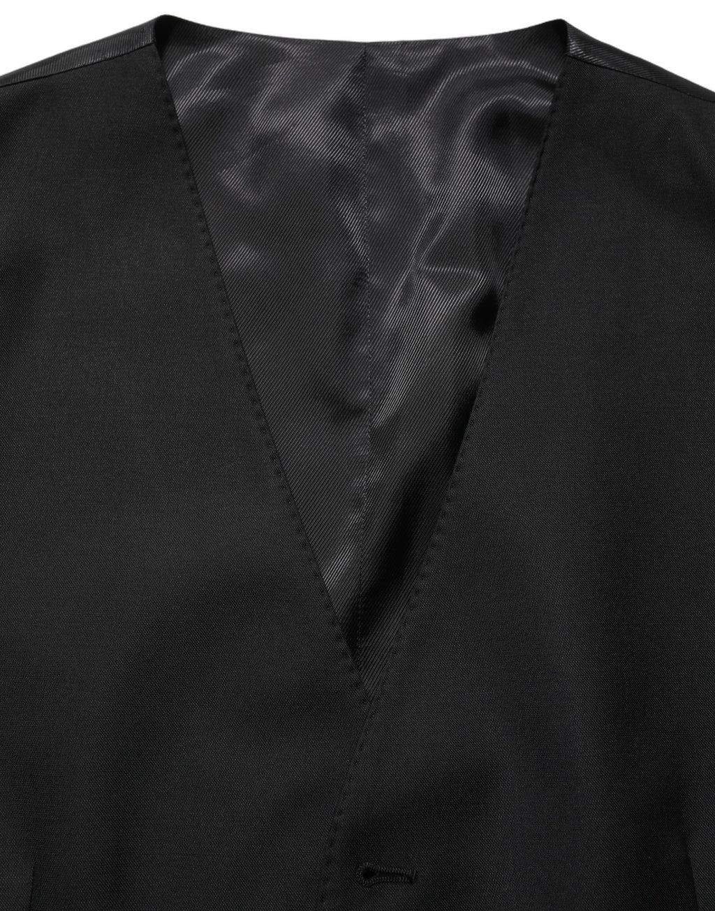 Dolce & Gabbana Schwarze Wollweste mit schmaler Passform