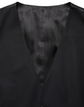 Dolce & Gabbana Schwarze Wollweste mit schmaler Passform