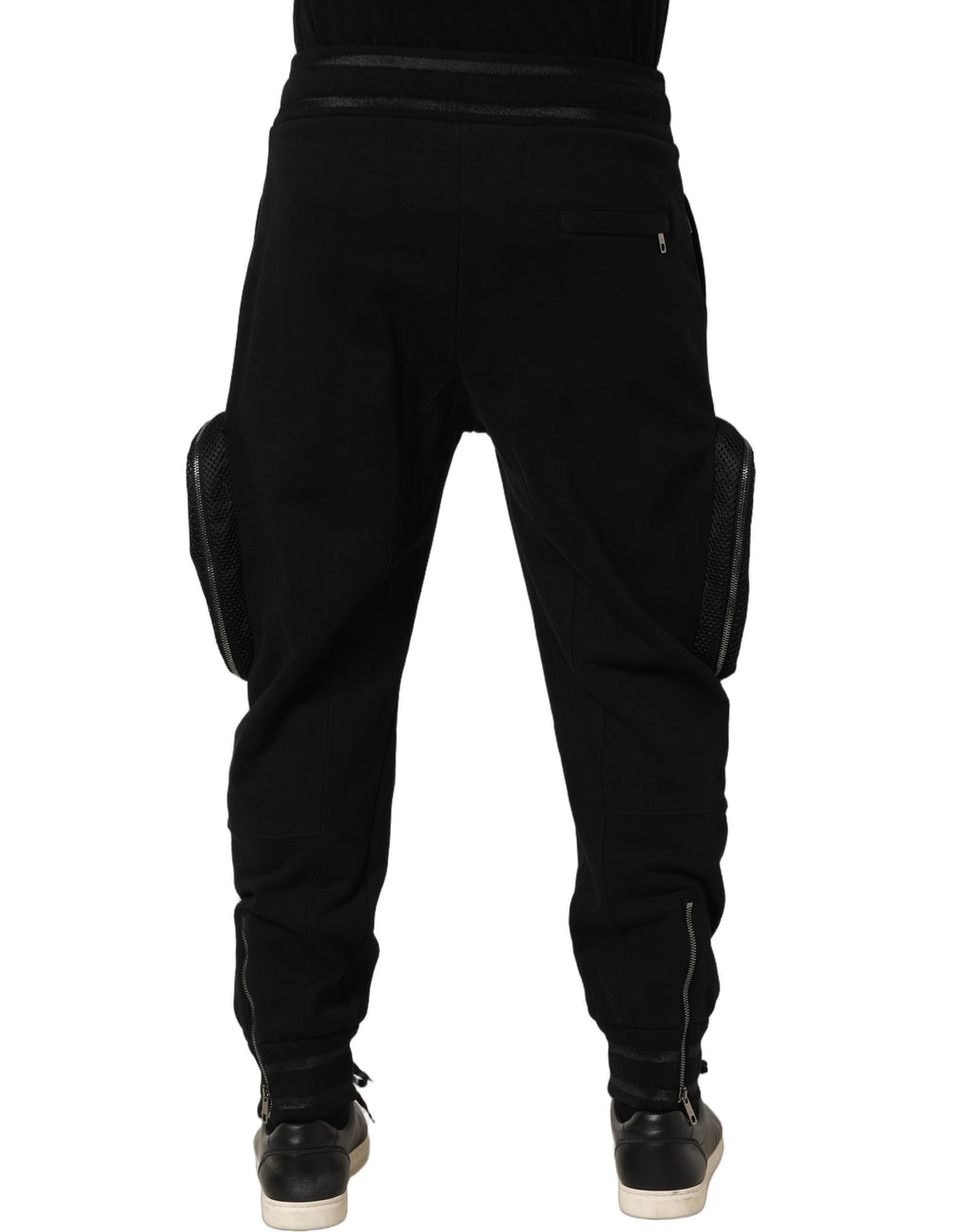 Dolce & Gabbana Schwarze Cargo Jogger Sweatpants mit mittlerer Taille