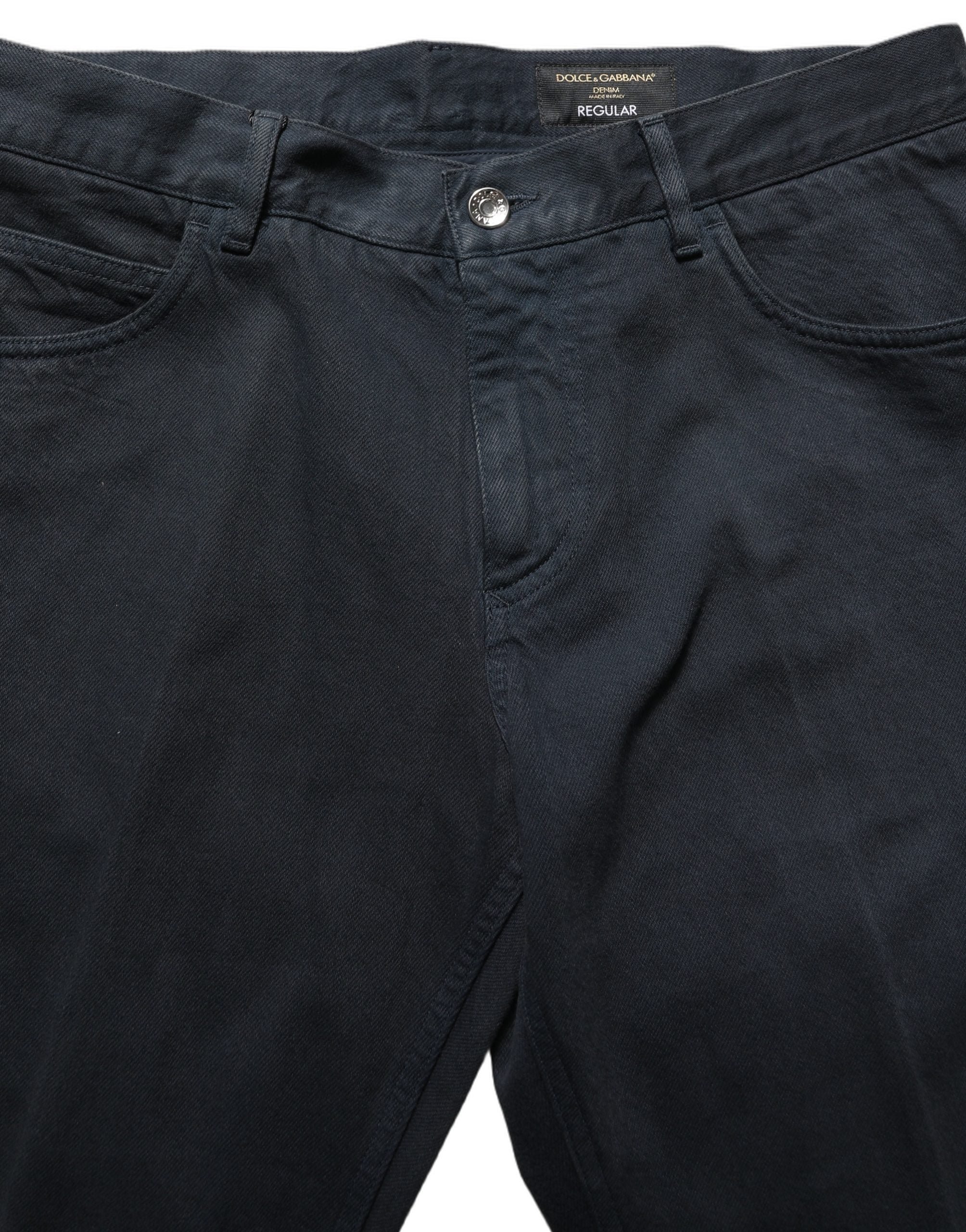 Dolce & Gabbana Schwarze Baumwoll Skinny Jeans für Herren mit mittlerer Taille