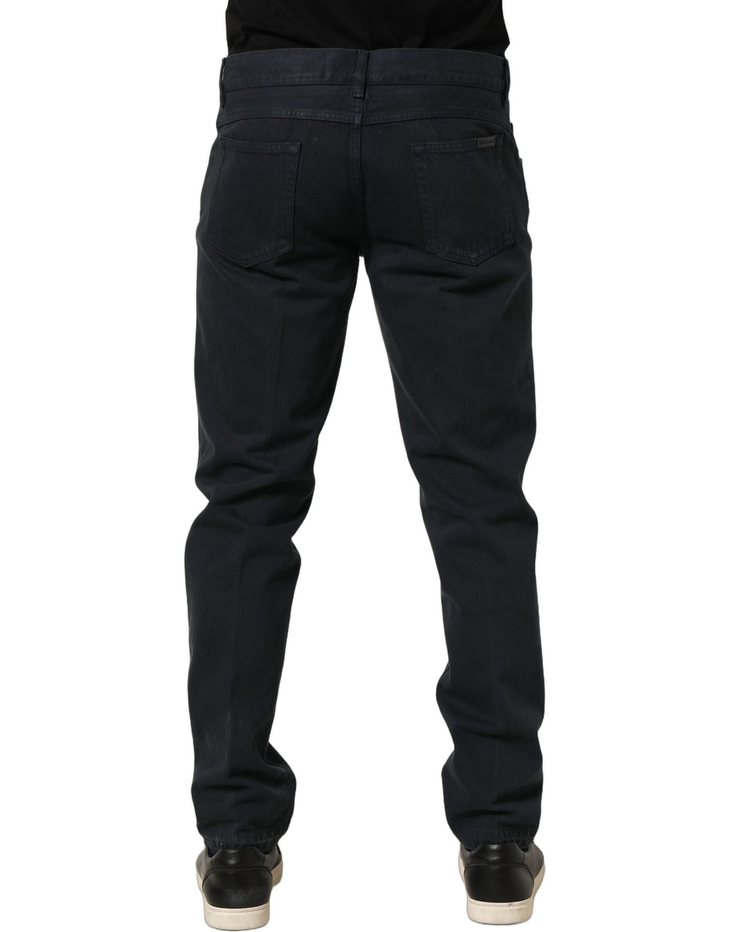 Dolce & Gabbana Schwarze Baumwoll Skinny Jeans für Herren mit mittlerer Taille