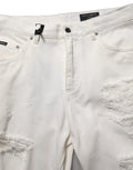 Dolce & Gabbana Weiße gerade Jeans aus Baumwolle mit Used-Look