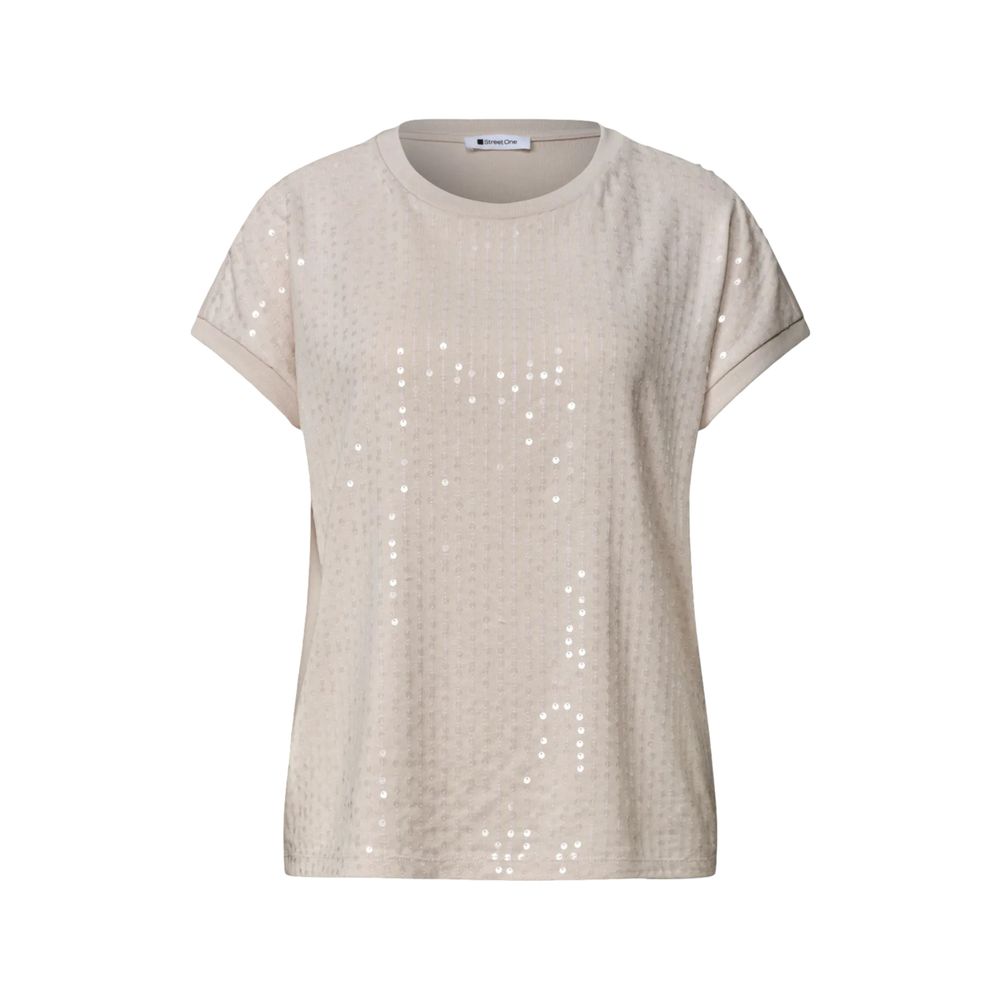 Street One T-Shirt aus beigem Polyester