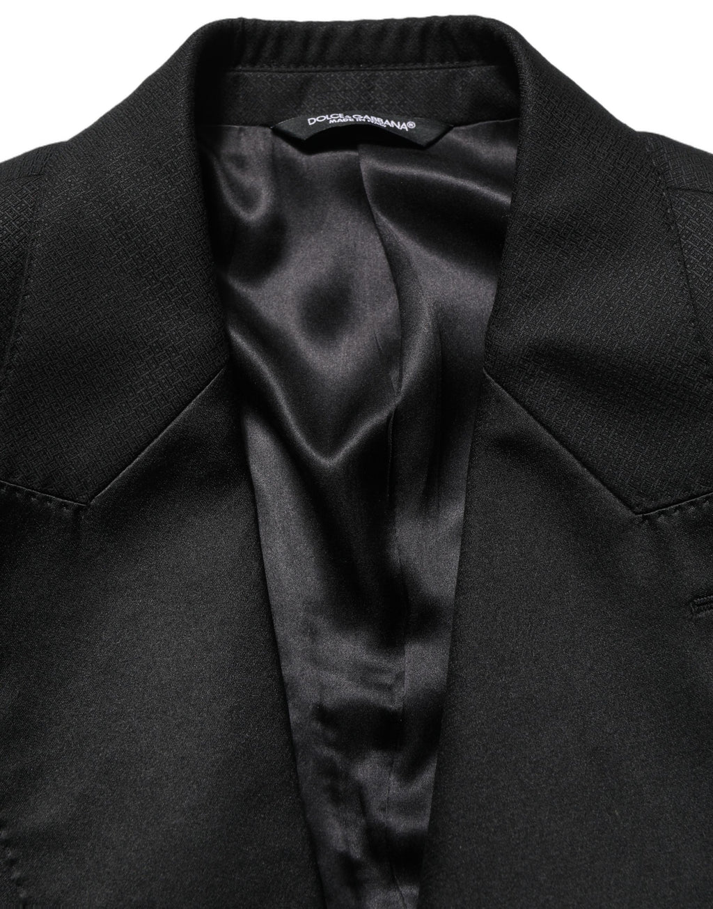 Dolce & Gabbana Schwarzer Woll-Anzug im Slim Fit für Herren, 2-teilig