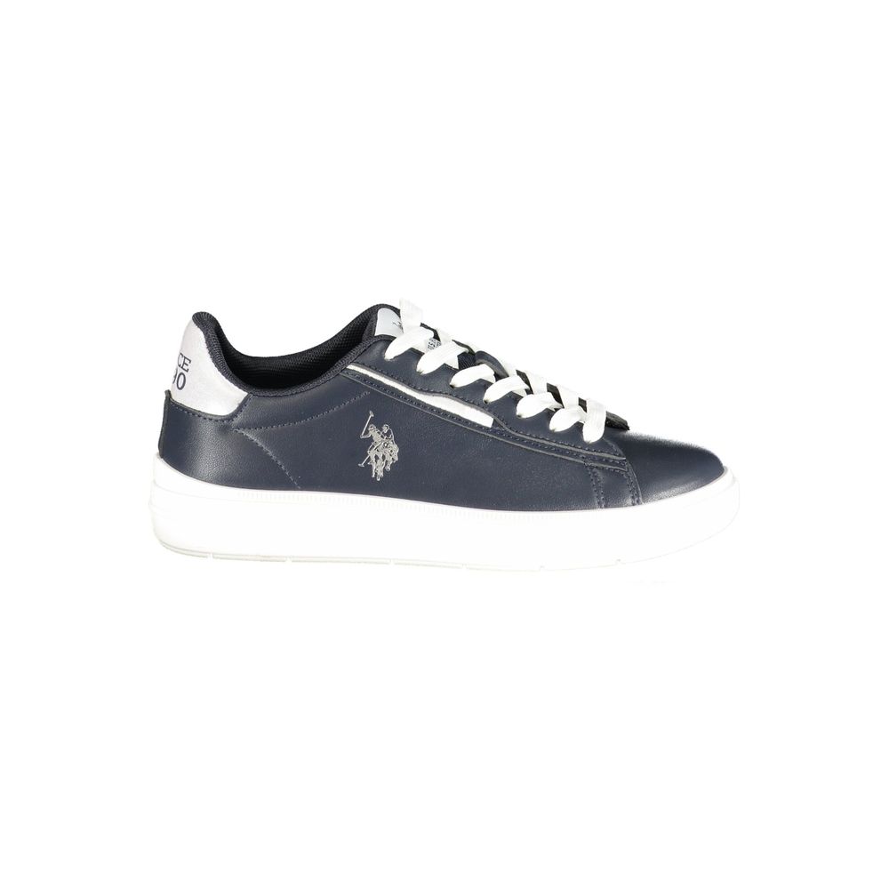 U.S. POLO ASSN. Blaue Damen-Sneaker aus Polyurethan