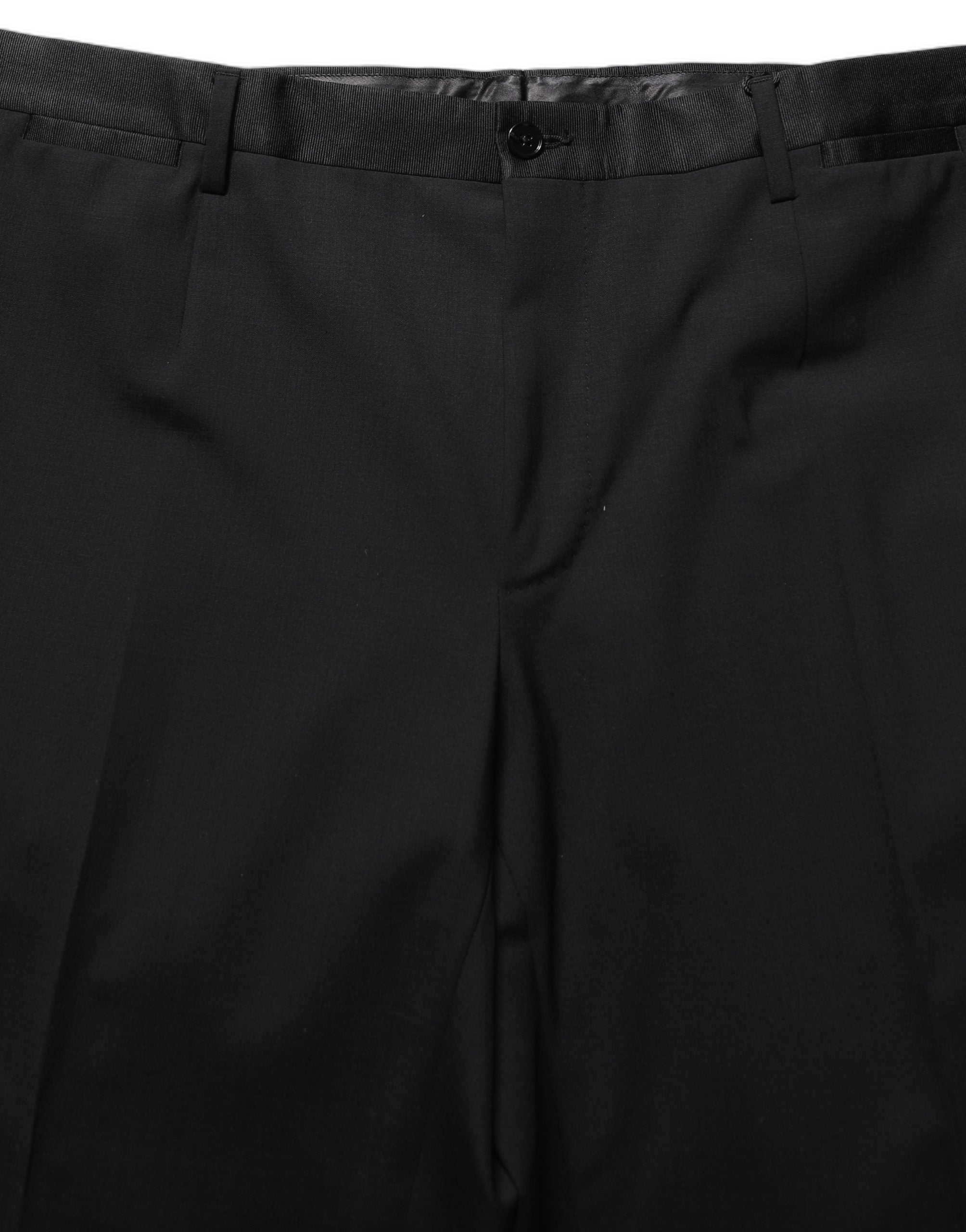 Dolce & Gabbana Schwarze Wollhose mit schmal zulaufendem Bein