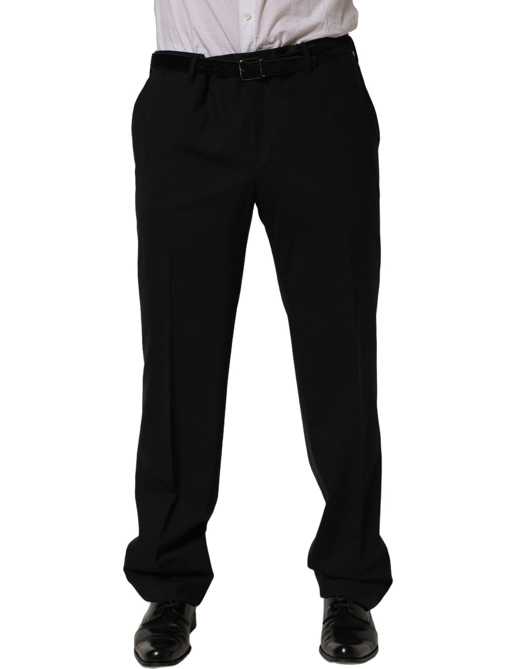 Dolce & Gabbana Schwarze Wollhose mit schmal zulaufendem Bein