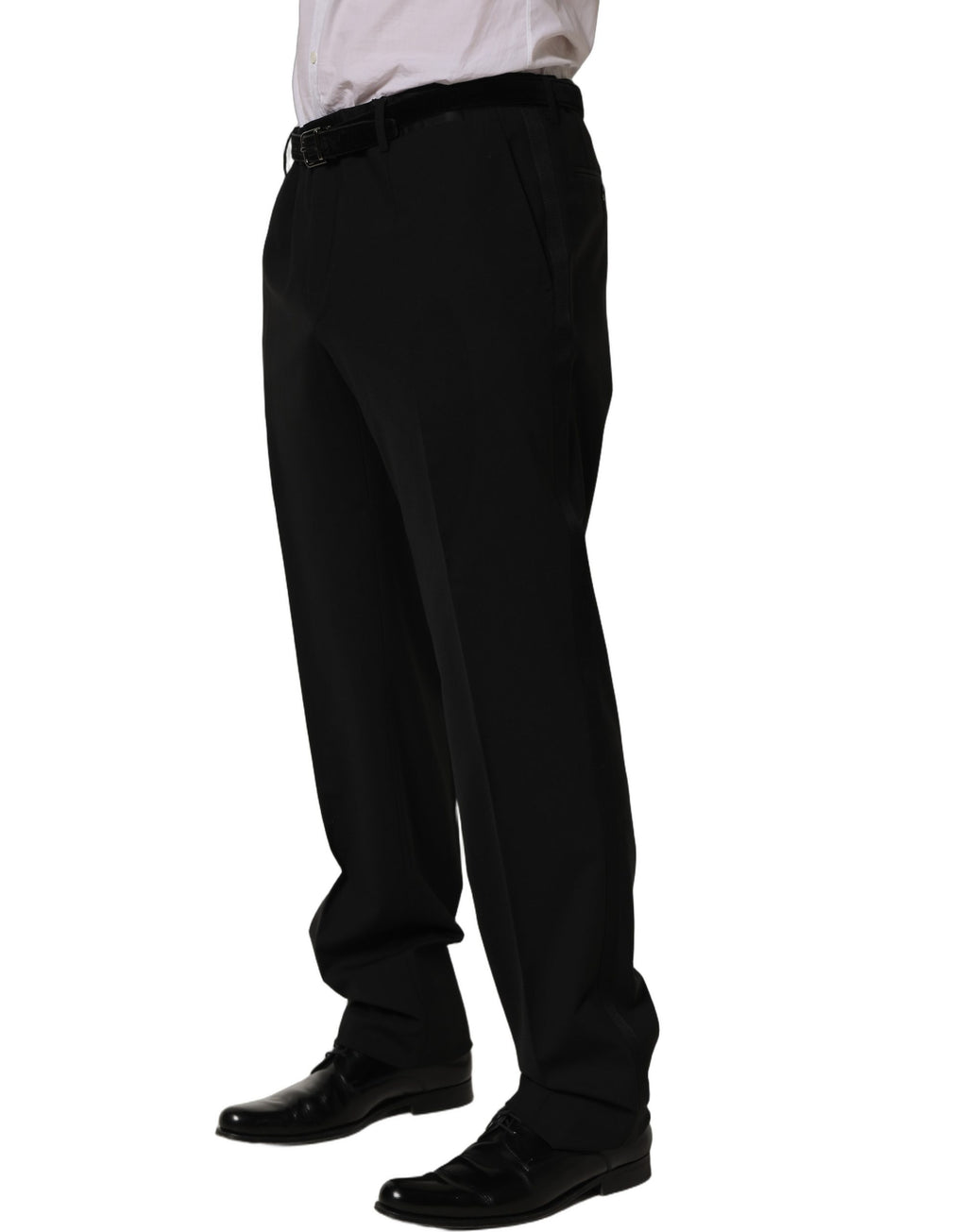 Dolce & Gabbana Schwarze Wollhose mit schmal zulaufendem Bein