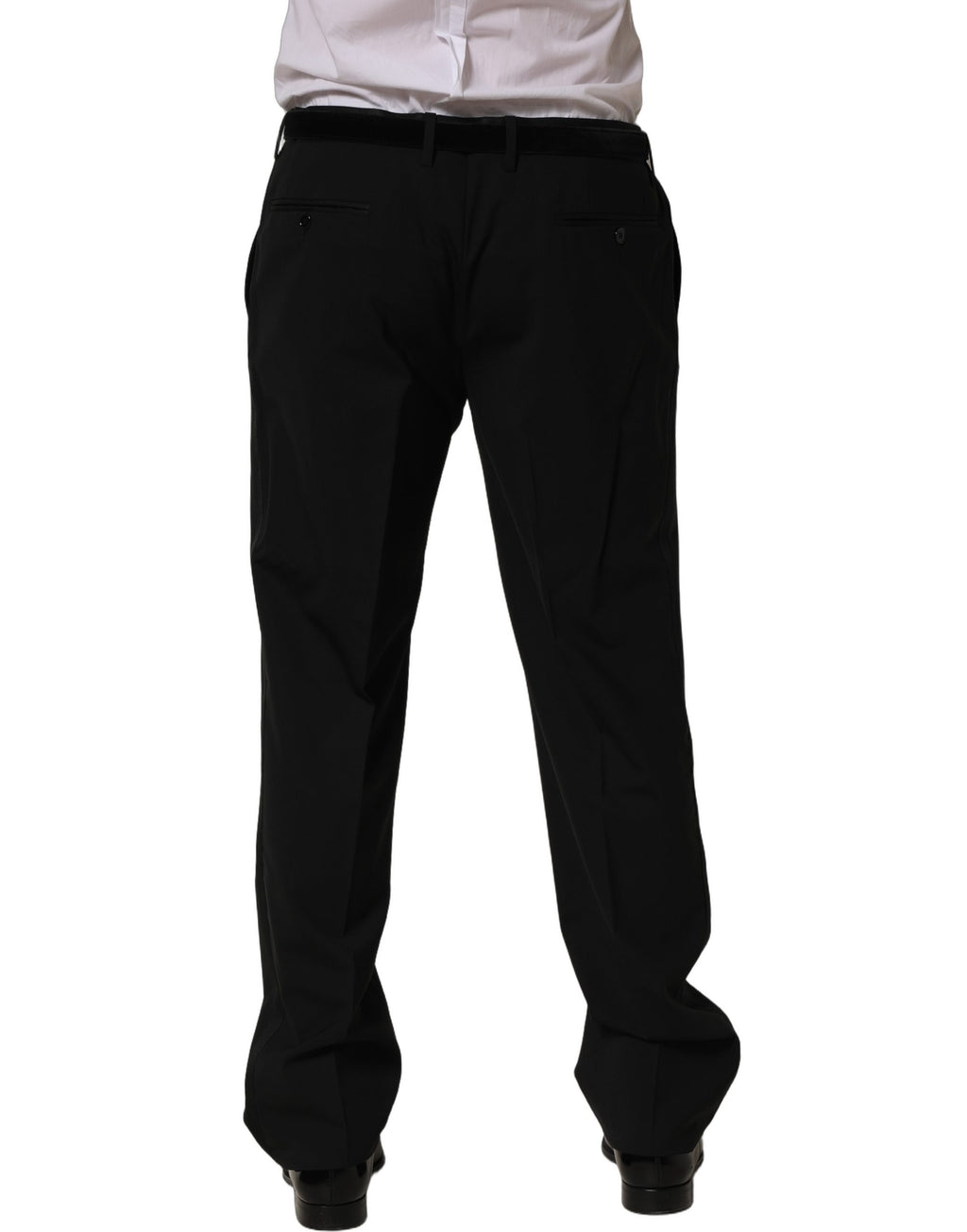 Dolce & Gabbana Schwarze Wollhose mit schmal zulaufendem Bein