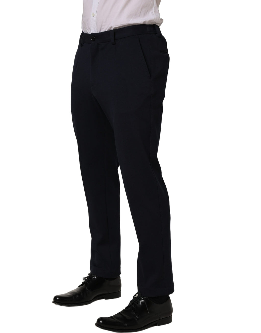 Dolce & Gabbana Schwarze Baumwollhose mit schmal zulaufendem Bein
