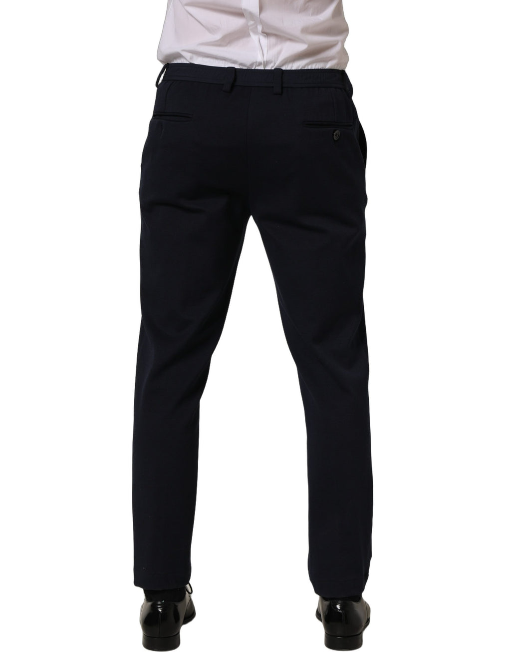 Dolce & Gabbana Schwarze Baumwollhose mit schmal zulaufendem Bein
