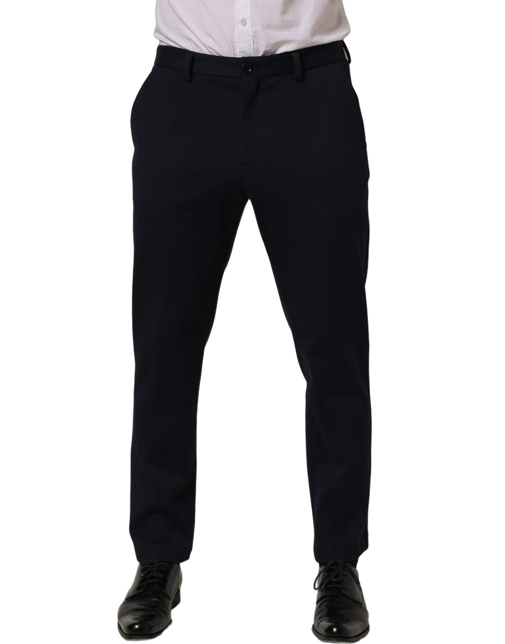 Dolce & Gabbana Schwarze Baumwollhose mit schmal zulaufendem Bein