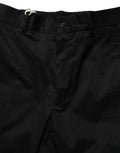 Dolce & Gabbana Schwarze Baumwollhose mit schmal zulaufendem Bein