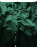 Dolce & Gabbana Dunkelgrüne Hose mit schmal zulaufendem Bein