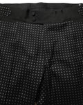 Dolce & Gabbana Schwarze Baumwollhose mit Tupfenmuster