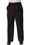 Dolce & Gabbana Braune Leinen Hose für Herren im geraden Schnitt
