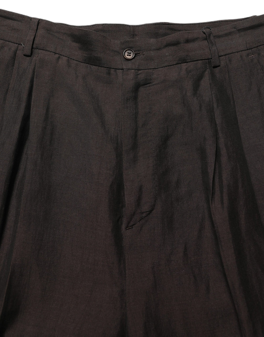 Dolce & Gabbana Braune Leinen Hose für Herren im geraden Schnitt
