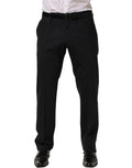 Dolce & Gabbana Schwarze Wollhose mit schmal zulaufendem Bein