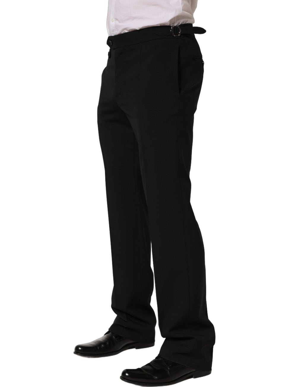 Dolce & Gabbana Schwarze Herren-Anzughose mit schmal zulaufendem Bein