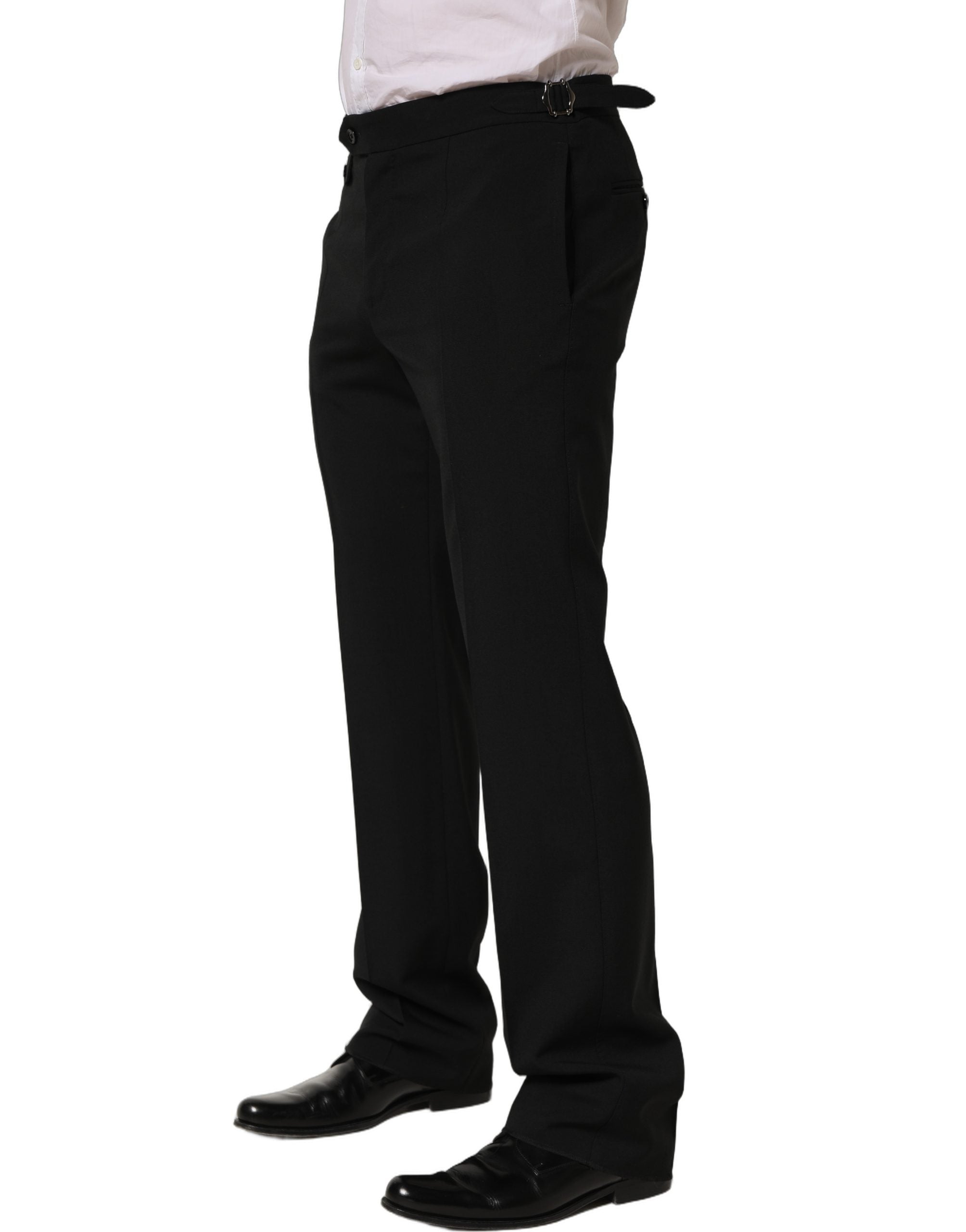 Dolce & Gabbana Schwarze Herren-Anzughose mit schmal zulaufendem Bein