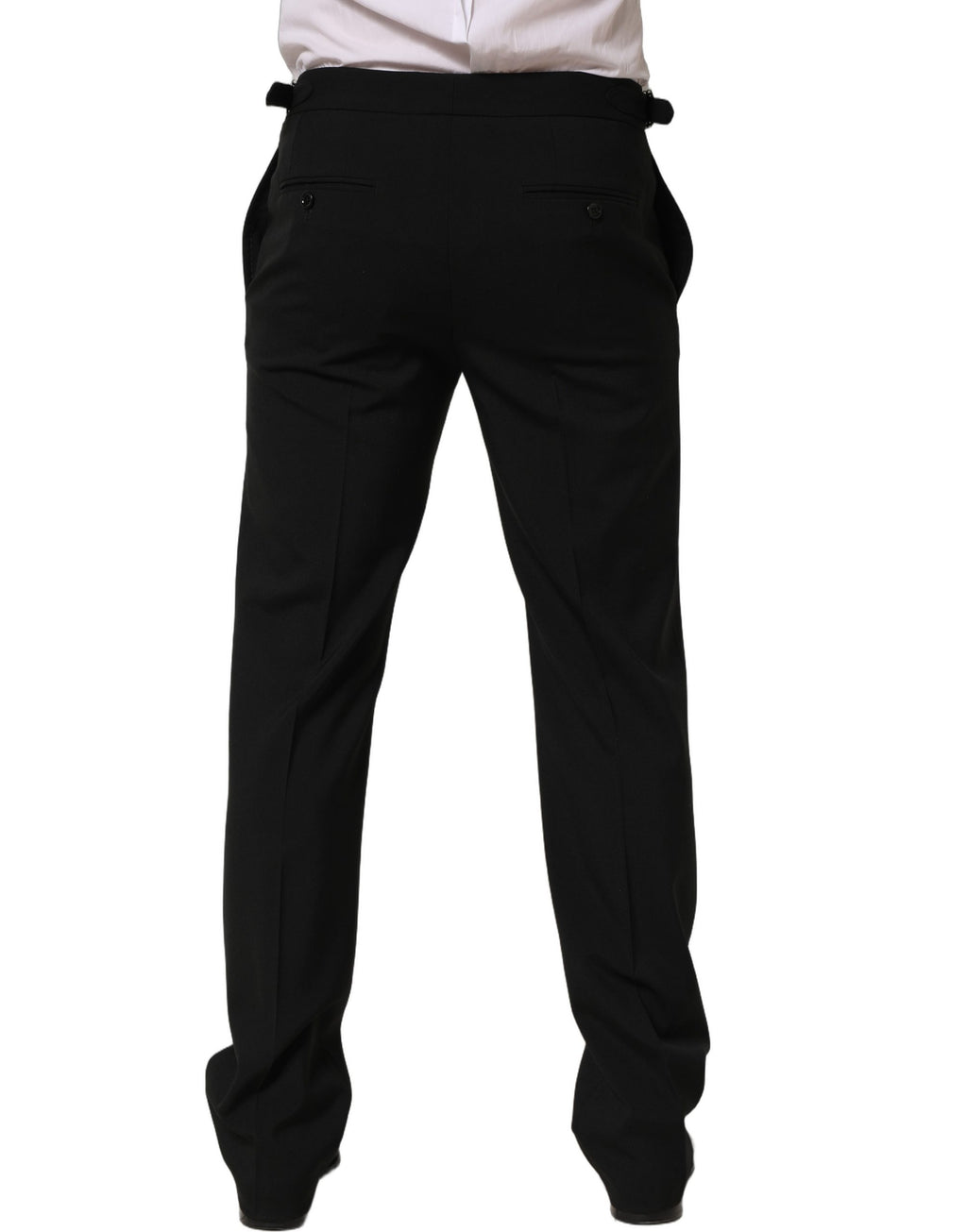 Dolce & Gabbana Schwarze Herren-Anzughose mit schmal zulaufendem Bein