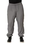 Dolce & Gabbana Graue Baumwoll-Jogger-Sweatpants Hosenhosen