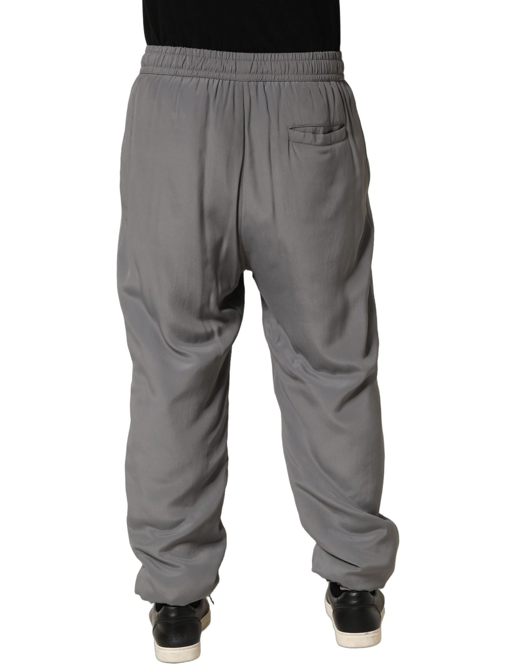 Dolce & Gabbana Graue Baumwoll-Jogger-Sweatpants Hosenhosen