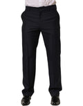 Dolce & Gabbana Schwarze Wollhose mit schmal zulaufendem Bein