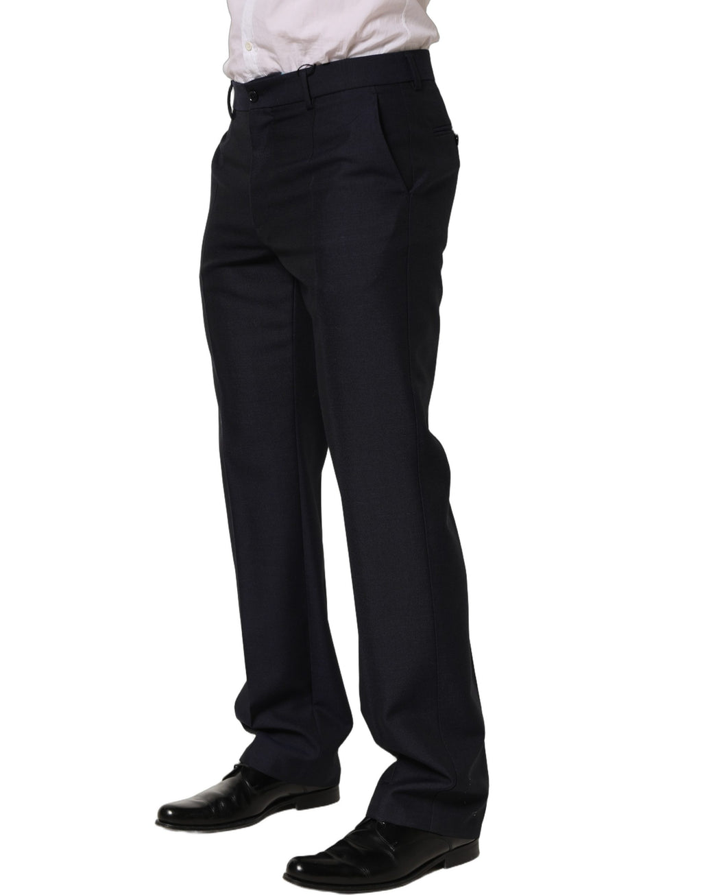 Dolce & Gabbana Schwarze Wollhose mit schmal zulaufendem Bein