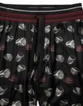Dolce & Gabbana Jogginghose aus Seide mit Ring-Print in Schwarz