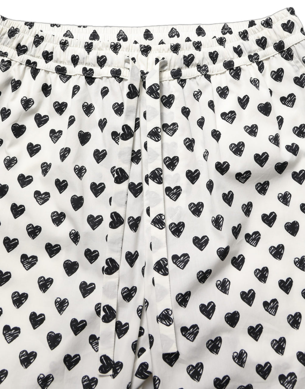 Dolce & Gabbana Weiße Herrenhose mit grafischem Herz-Print