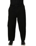 Dolce & Gabbana Schwarze Herren Hose mit geradem Bein und mittlerer Leibhöhe