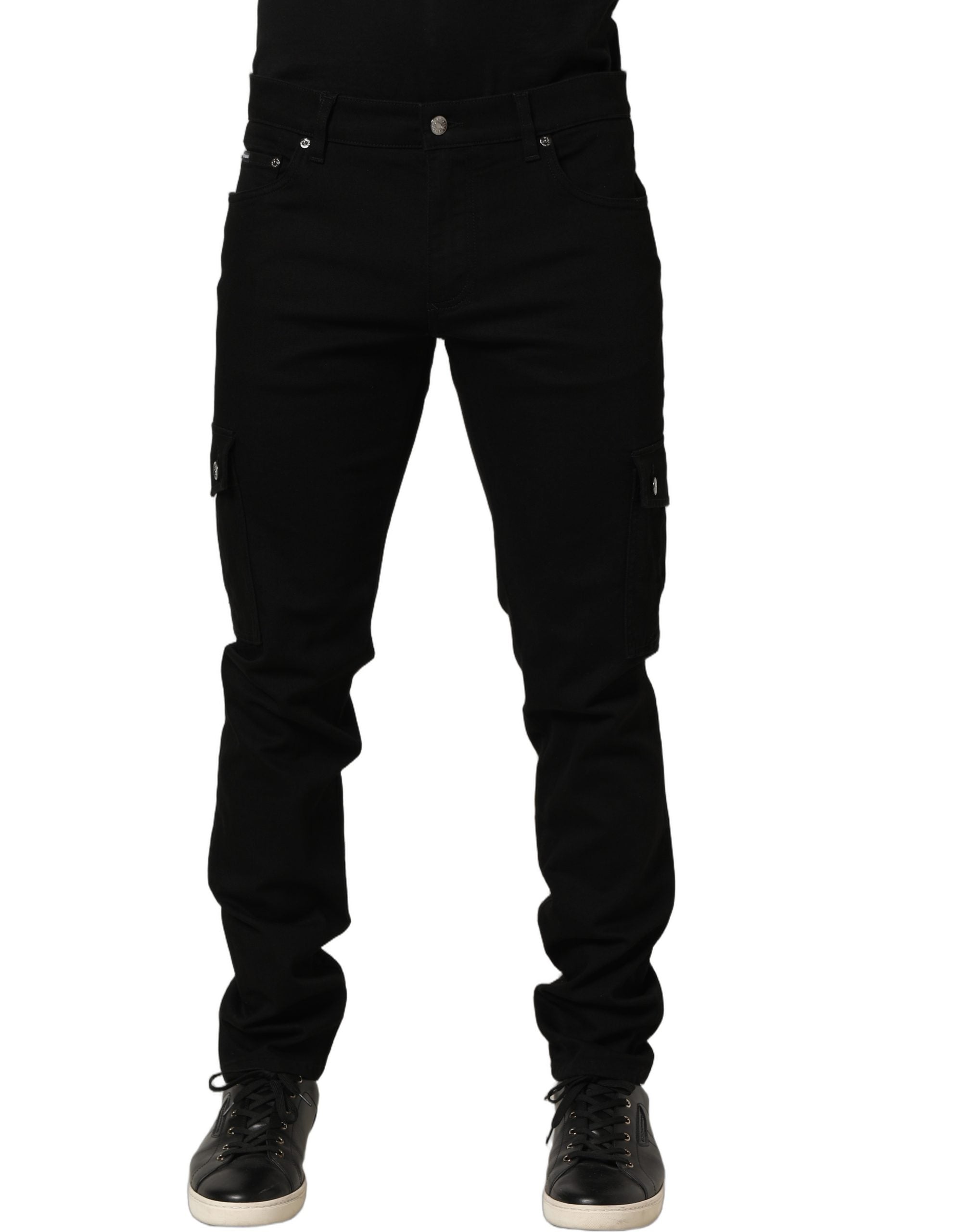 Dolce & Gabbana Schwarze Baumwoll-Stretch-Skinny-Denim-Jeans für Männer