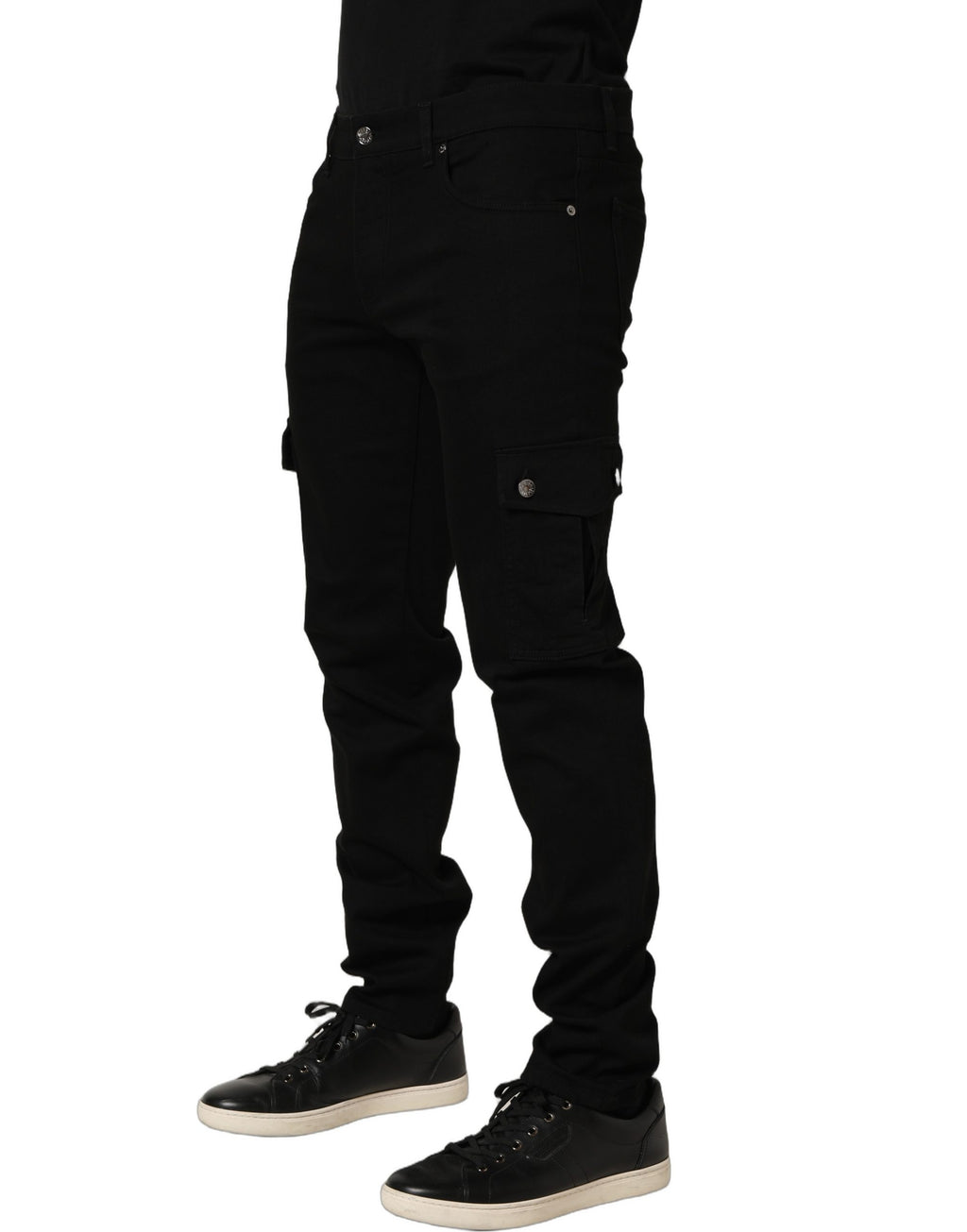 Dolce & Gabbana Schwarze Baumwoll-Stretch-Skinny-Denim-Jeans für Männer