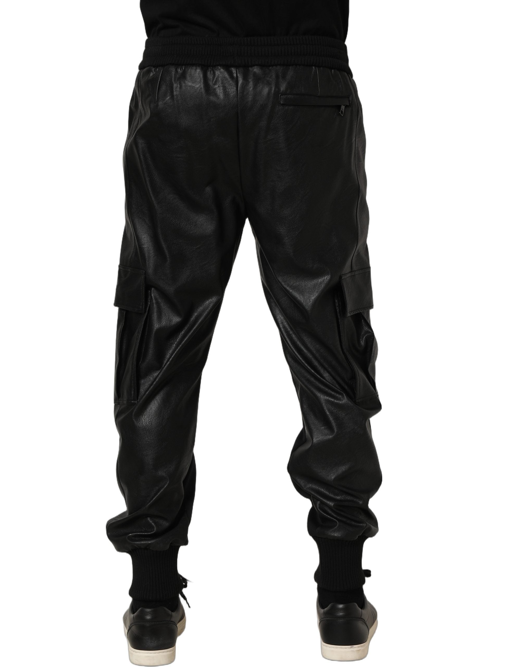 Dolce & Gabbana Schwarze Cargo Jogger Sweatpants mit mittlerer Taille