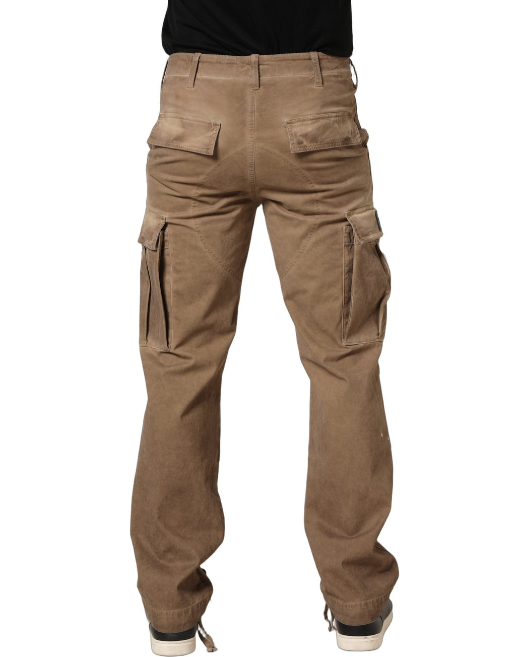 Dolce & Gabbana Braune Cargohose mit geradem Bein und mittlerer Leibhöhe
