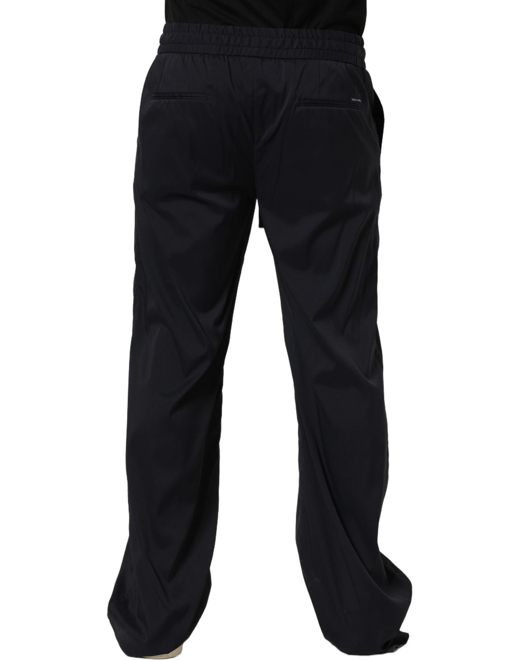 Dolce & Gabbana Schwarze Nylon Jogger-Sweatpants mit geradem Bein