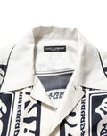 Dolce & Gabbana Kurzarmhemd mit schwarzem und weißem Logo-Bandana-Print