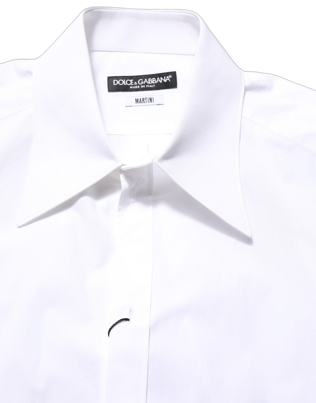 Dolce & Gabbana Weißes MARTINI Langarm-Herrenhemd