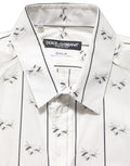 Dolce & Gabbana Weißes Baumwollhemd mit Bienenprint, GOLD Fit