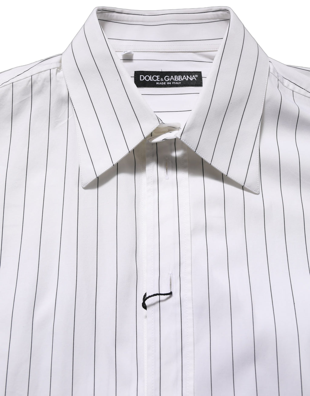 Dolce & Gabbana Herren-Businesshemd aus Baumwolle mit weißen Streifen