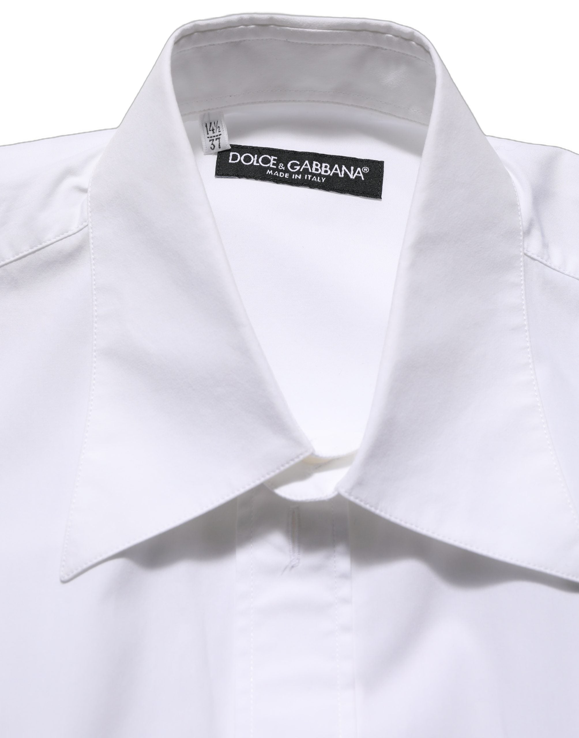 Dolce & Gabbana Ärmelloses formelles Hemd aus weißer Baumwolle